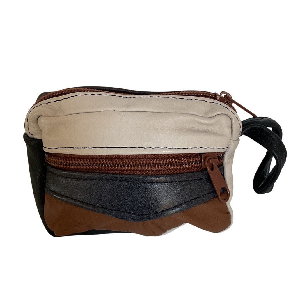 Patchwork Mexican Leather Coin Purse / Monedero de Piel Mexicana Patchwork